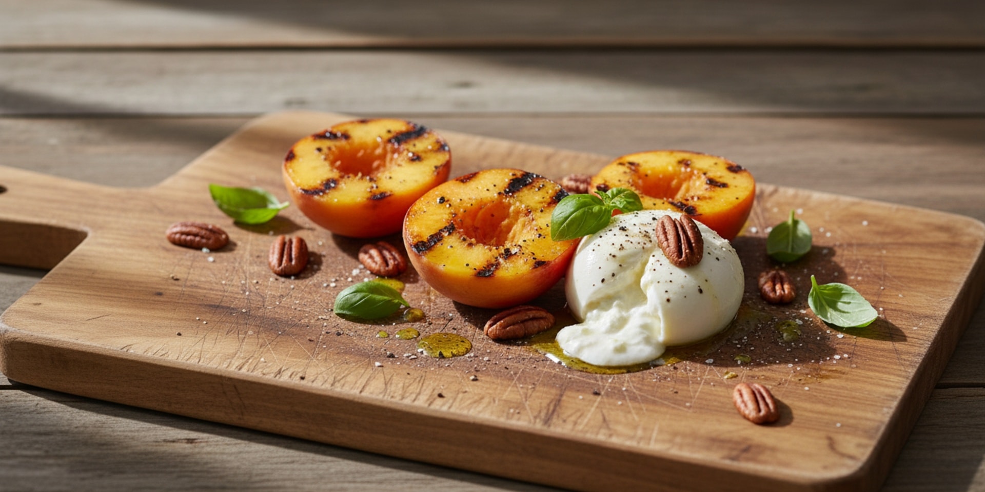 Grilled Peach & Burrata Salad
