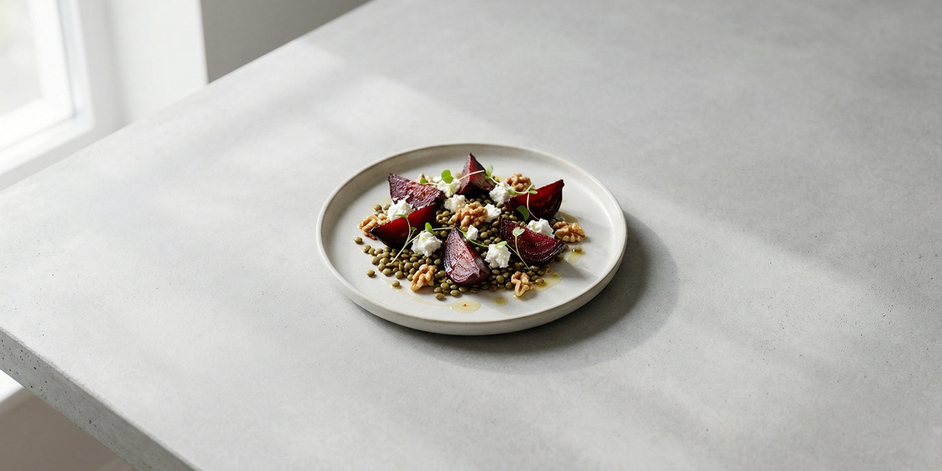 Beetroot, Lentil & Goat’s Cheese Salad