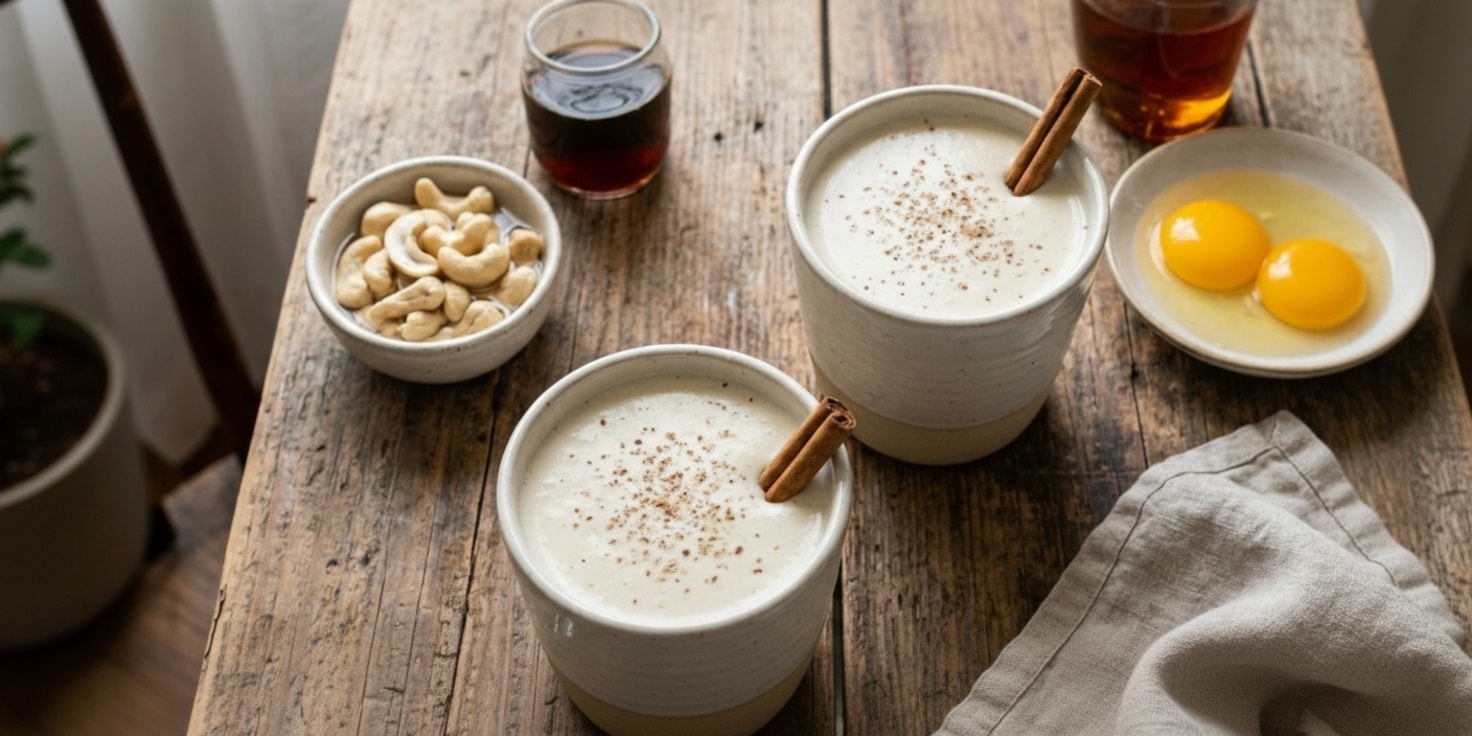 Cashew Eggnog With Vanilla & Nutmeg