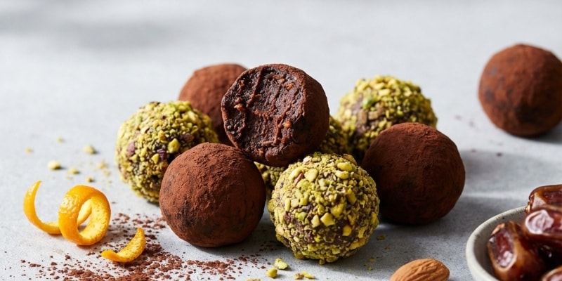 Cacao, Orange & Almond Truffles