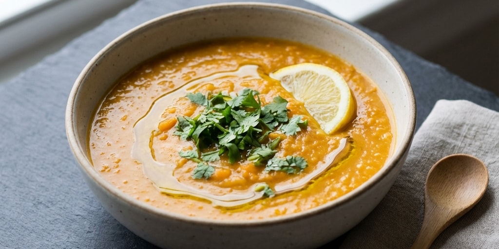 Red Lentil & Sweet Potato Soup With Cumin