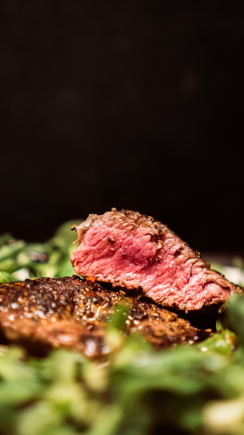 Cover image for Rosemary & Garlic Grass-Fed Steak With Rocket & Walnut Salsa