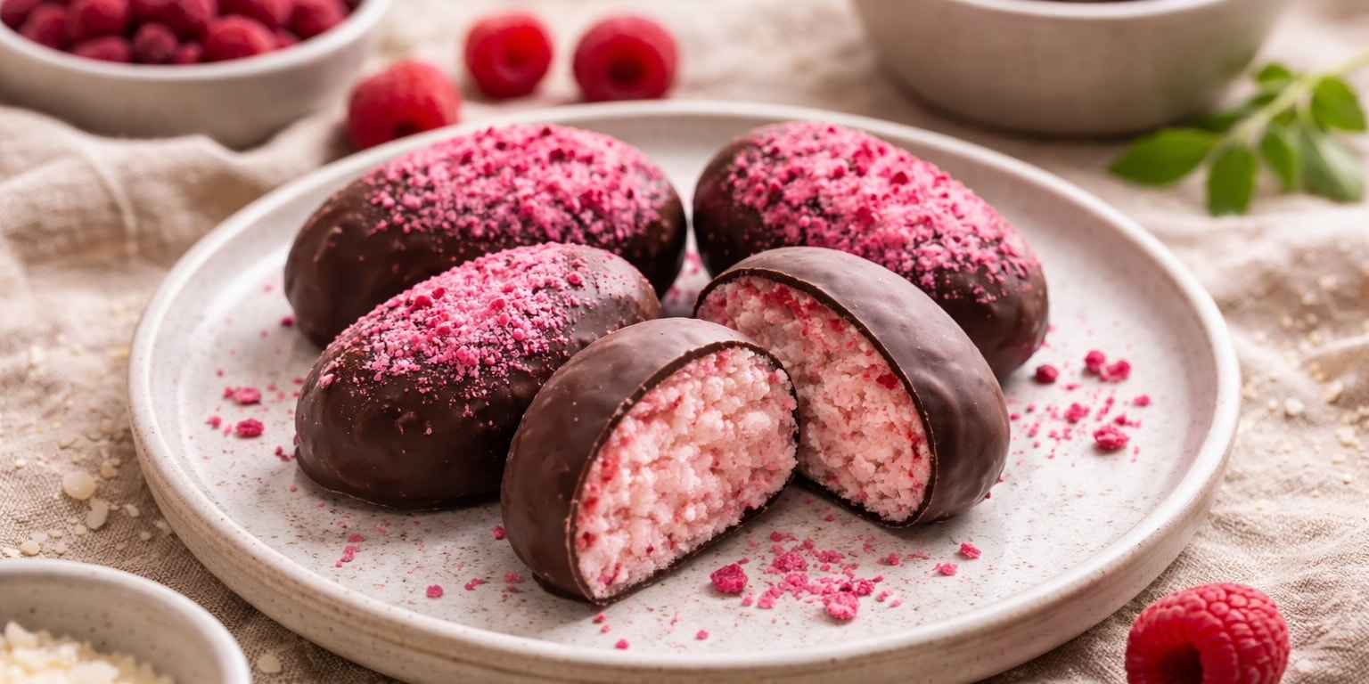 Coconut & Raspberry Easter Eggs