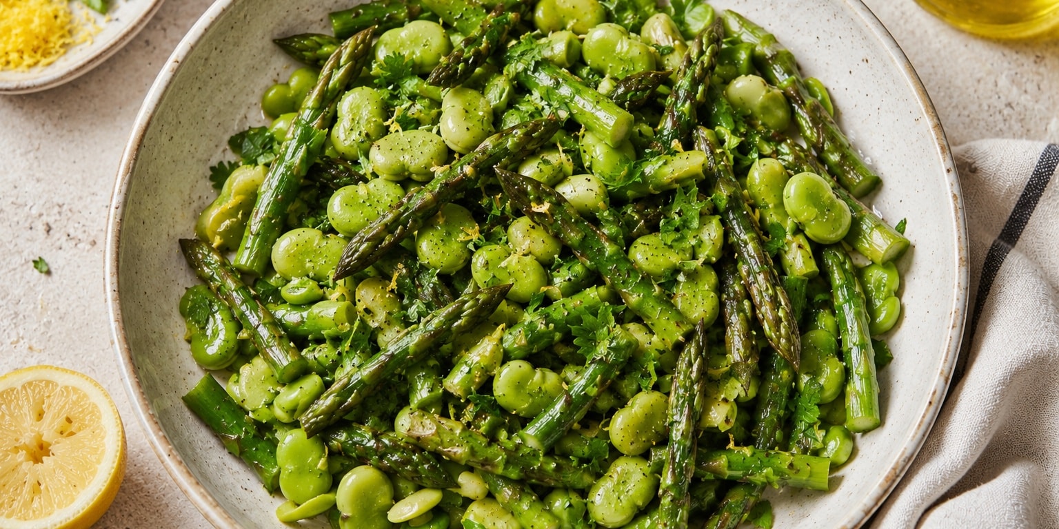 Asparagus, Broad Bean & Lemon Salad