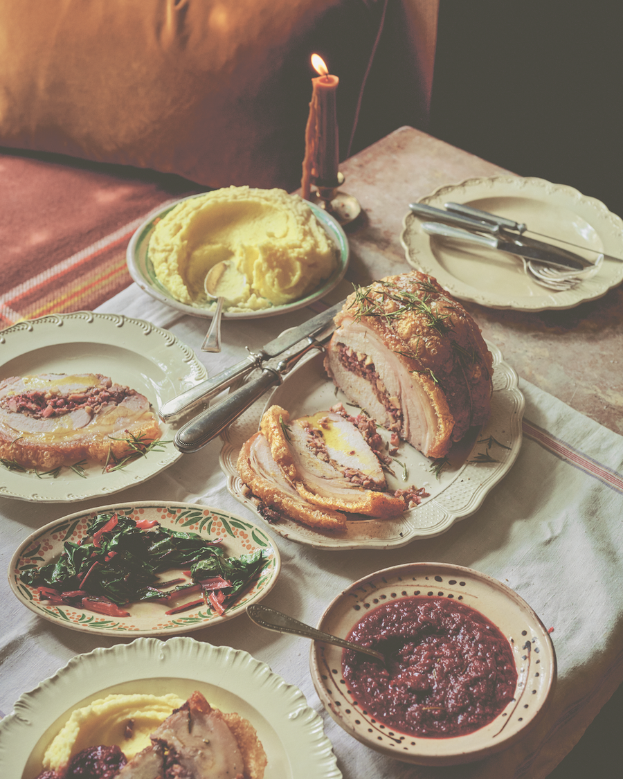 Clodagh McKenna pork berries tablescape