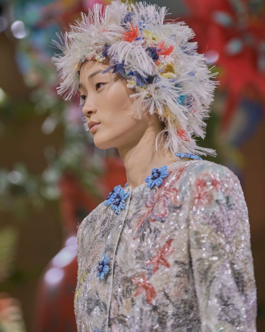 model walks chanel fall winter haute 2026 couture shoe