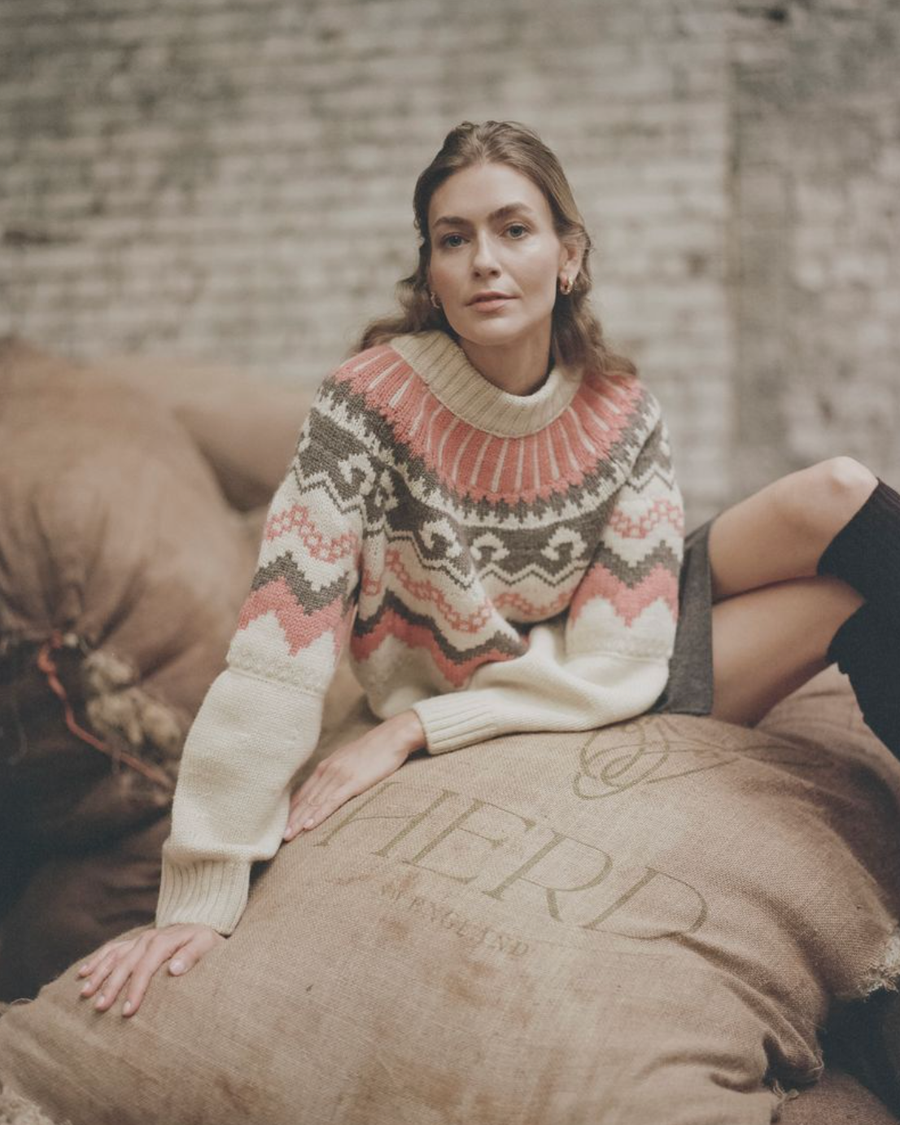 model with bag of wool
