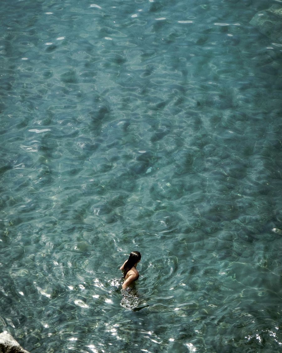 woman in sea